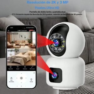 3mp 2k Smart Security Camera, Baby Monitor & Pet Cam, Color Night Vision, Motion Detection, Easy Install, Cloud/SD Storage